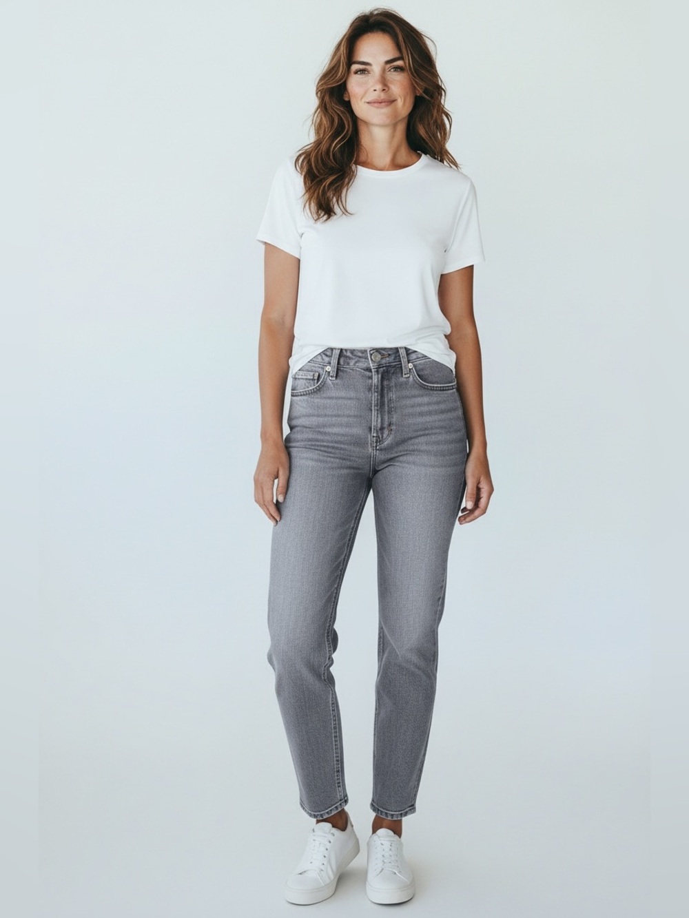 J. Jill High-Rise Straight Jeans in Gray Wash